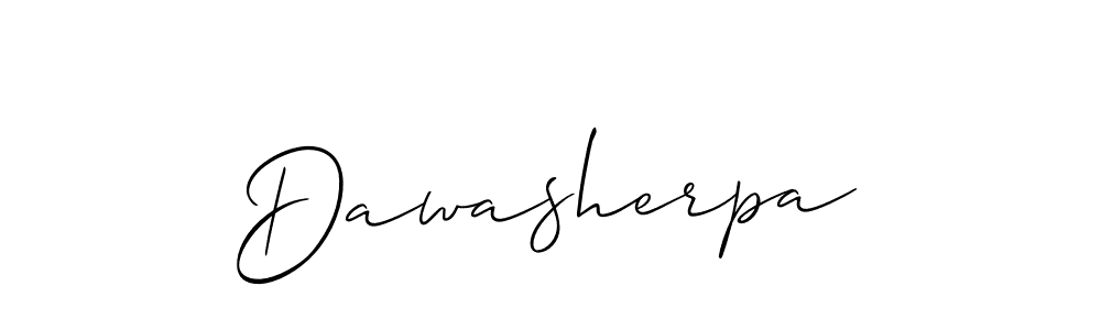 if you are searching for the best signature style for your name Dawasherpa. so please give up your signature search. here we have designed multiple signature styles  using Allison_Script. Dawasherpa signature style 2 images and pictures png