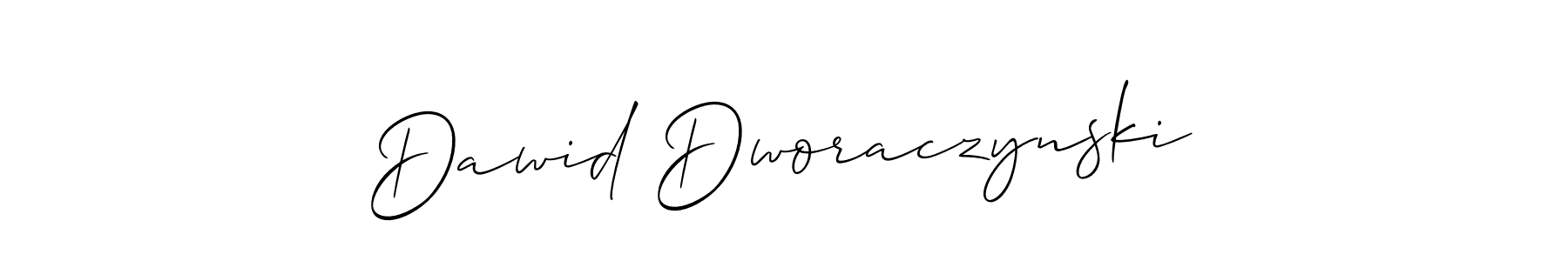 How to make Dawid Dworaczynski signature? Allison_Script is a professional autograph style. Create handwritten signature for Dawid Dworaczynski name. Dawid Dworaczynski signature style 2 images and pictures png