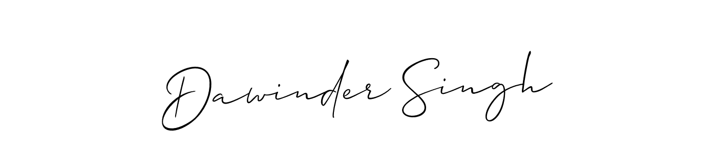 Allison_Script is a professional signature style that is perfect for those who want to add a touch of class to their signature. It is also a great choice for those who want to make their signature more unique. Get Dawinder Singh name to fancy signature for free. Dawinder Singh signature style 2 images and pictures png