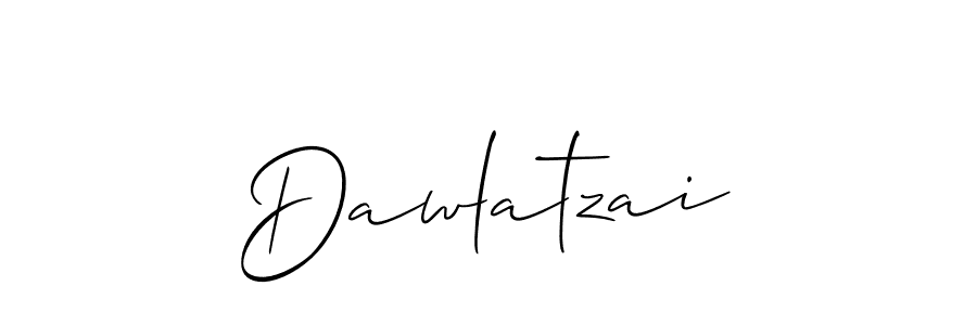 Use a signature maker to create a handwritten signature online. With this signature software, you can design (Allison_Script) your own signature for name Dawlatzai. Dawlatzai signature style 2 images and pictures png