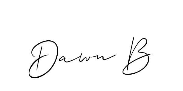 Also we have Dawn B name is the best signature style. Create professional handwritten signature collection using Allison_Script autograph style. Dawn B signature style 2 images and pictures png