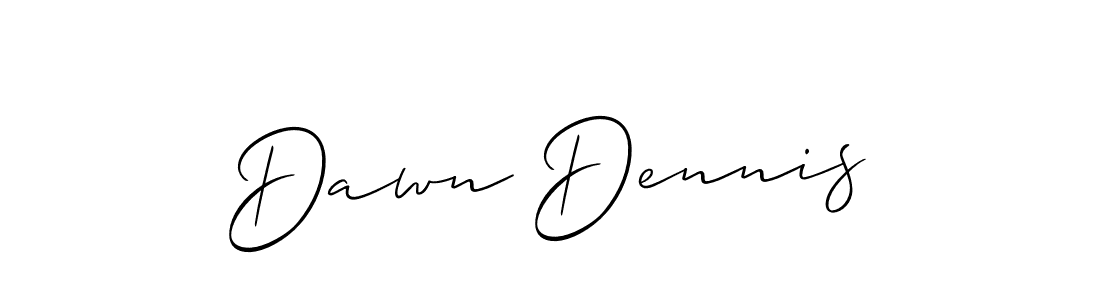 You should practise on your own different ways (Allison_Script) to write your name (Dawn Dennis) in signature. don't let someone else do it for you. Dawn Dennis signature style 2 images and pictures png