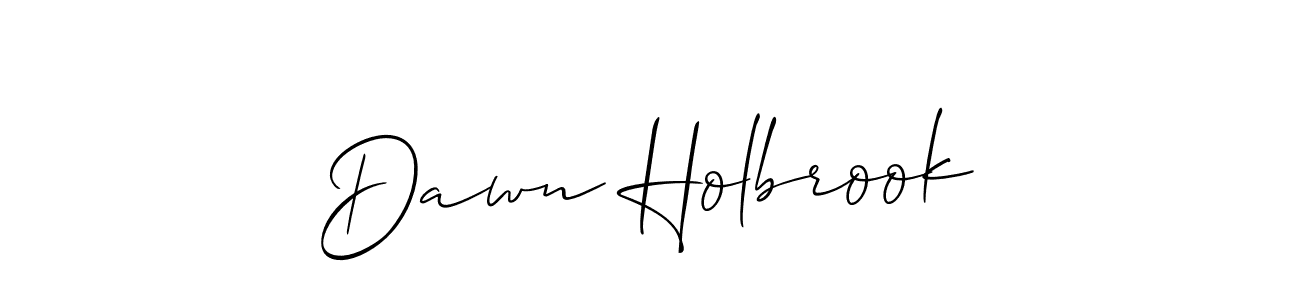 How to make Dawn Holbrook name signature. Use Allison_Script style for creating short signs online. This is the latest handwritten sign. Dawn Holbrook signature style 2 images and pictures png