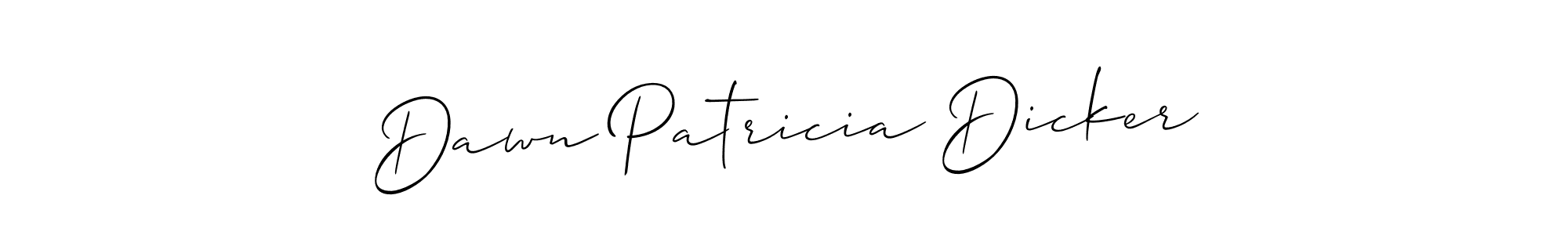 Create a beautiful signature design for name Dawn Patricia Dicker. With this signature (Allison_Script) fonts, you can make a handwritten signature for free. Dawn Patricia Dicker signature style 2 images and pictures png