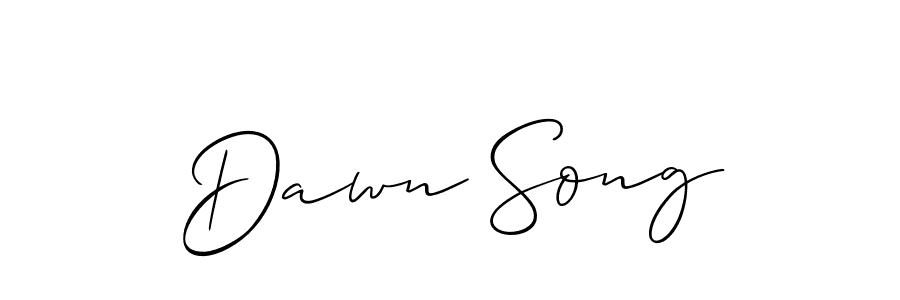 Dawn Song stylish signature style. Best Handwritten Sign (Allison_Script) for my name. Handwritten Signature Collection Ideas for my name Dawn Song. Dawn Song signature style 2 images and pictures png