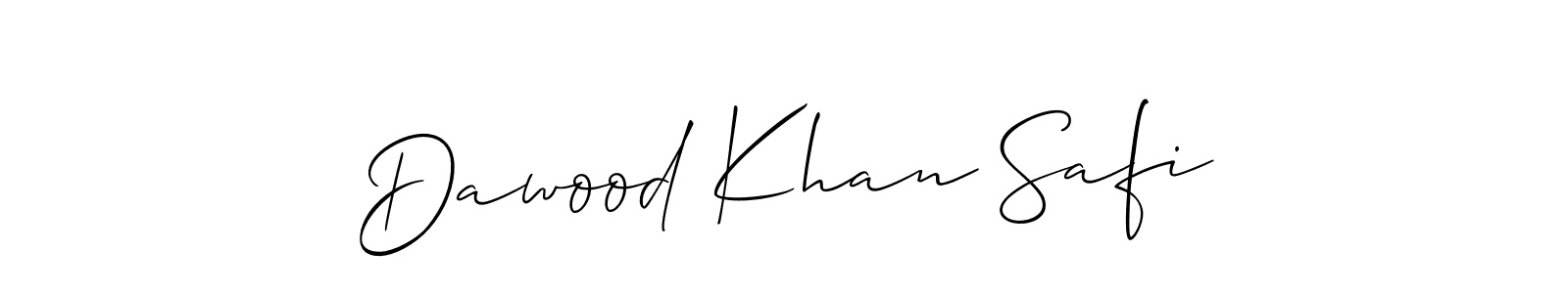 It looks lik you need a new signature style for name Dawood Khan Safi. Design unique handwritten (Allison_Script) signature with our free signature maker in just a few clicks. Dawood Khan Safi signature style 2 images and pictures png