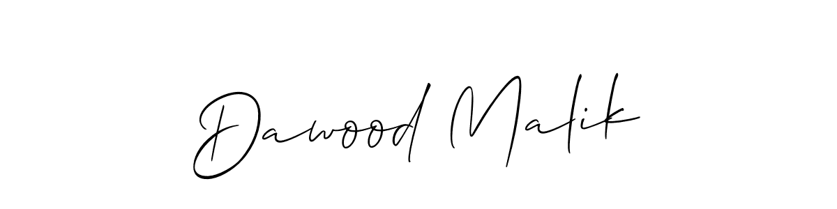 Also we have Dawood Malik name is the best signature style. Create professional handwritten signature collection using Allison_Script autograph style. Dawood Malik signature style 2 images and pictures png
