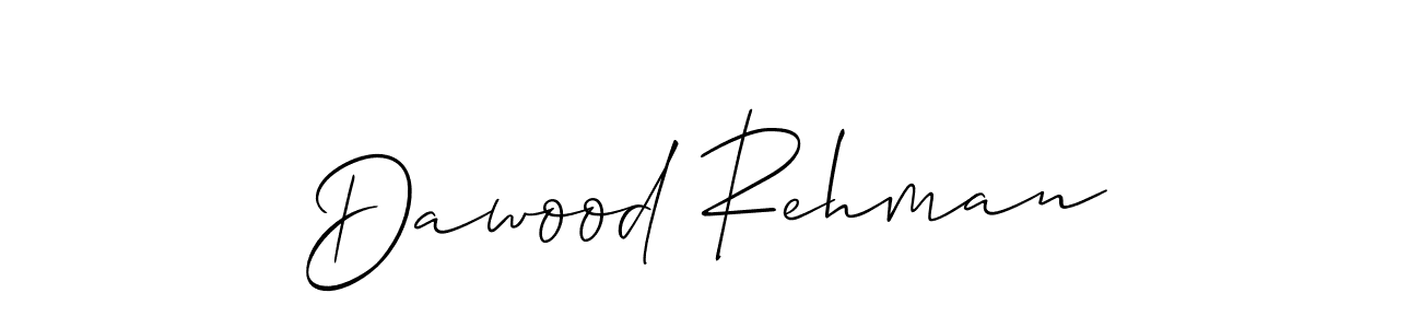 How to make Dawood Rehman name signature. Use Allison_Script style for creating short signs online. This is the latest handwritten sign. Dawood Rehman signature style 2 images and pictures png