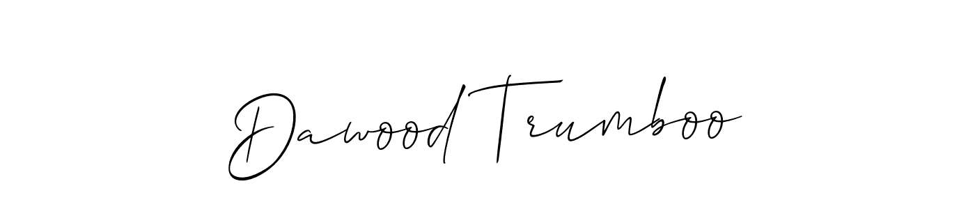 Design your own signature with our free online signature maker. With this signature software, you can create a handwritten (Allison_Script) signature for name Dawood Trumboo. Dawood Trumboo signature style 2 images and pictures png