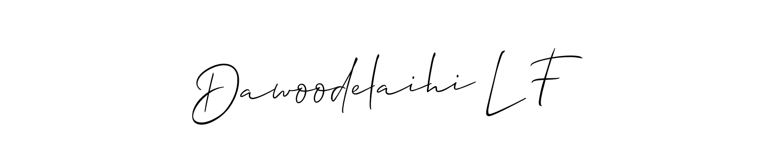 Create a beautiful signature design for name Dawoodelaihi L F. With this signature (Allison_Script) fonts, you can make a handwritten signature for free. Dawoodelaihi L F signature style 2 images and pictures png