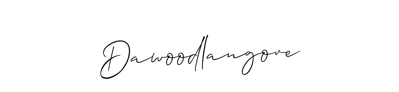 How to make Dawoodlangove signature? Allison_Script is a professional autograph style. Create handwritten signature for Dawoodlangove name. Dawoodlangove signature style 2 images and pictures png