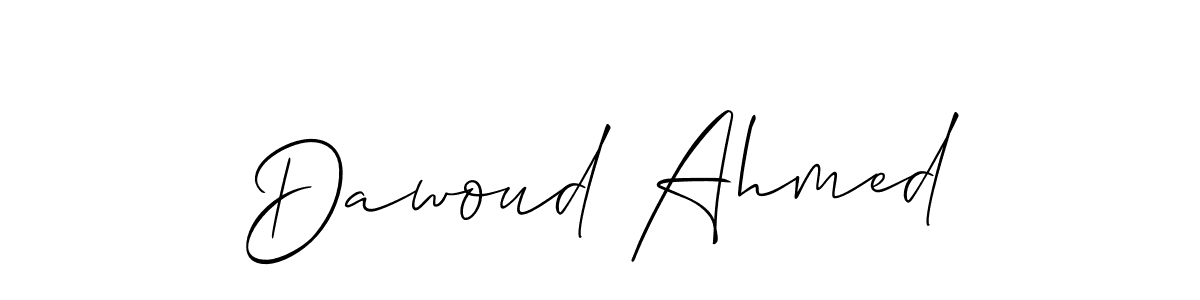 Make a short Dawoud Ahmed signature style. Manage your documents anywhere anytime using Allison_Script. Create and add eSignatures, submit forms, share and send files easily. Dawoud Ahmed signature style 2 images and pictures png