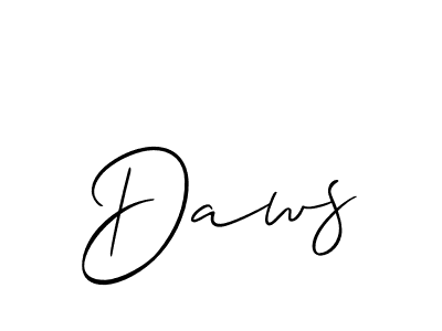 if you are searching for the best signature style for your name Daws. so please give up your signature search. here we have designed multiple signature styles  using Allison_Script. Daws signature style 2 images and pictures png