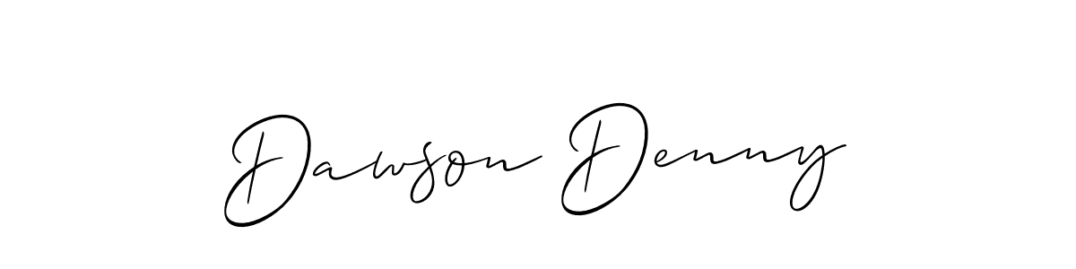 Use a signature maker to create a handwritten signature online. With this signature software, you can design (Allison_Script) your own signature for name Dawson Denny. Dawson Denny signature style 2 images and pictures png