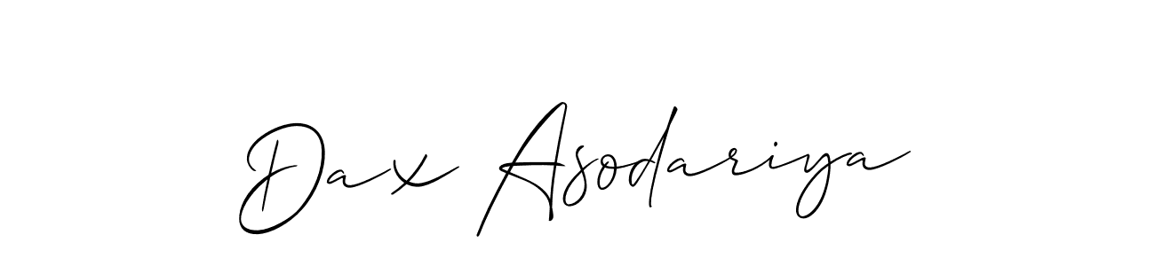 Create a beautiful signature design for name Dax Asodariya. With this signature (Allison_Script) fonts, you can make a handwritten signature for free. Dax Asodariya signature style 2 images and pictures png