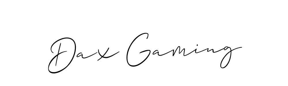 Design your own signature with our free online signature maker. With this signature software, you can create a handwritten (Allison_Script) signature for name Dax Gaming. Dax Gaming signature style 2 images and pictures png
