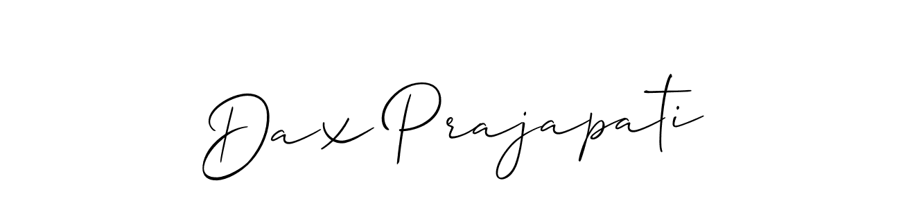 Make a short Dax Prajapati signature style. Manage your documents anywhere anytime using Allison_Script. Create and add eSignatures, submit forms, share and send files easily. Dax Prajapati signature style 2 images and pictures png