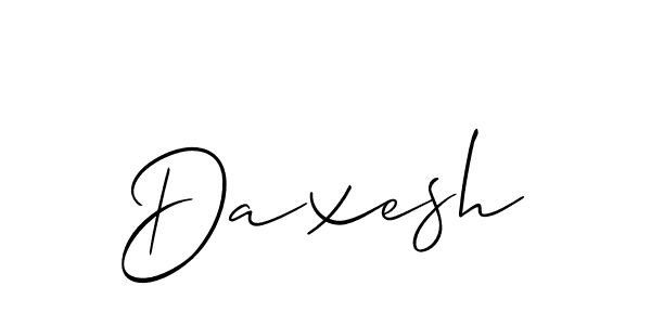 How to make Daxesh signature? Allison_Script is a professional autograph style. Create handwritten signature for Daxesh name. Daxesh signature style 2 images and pictures png