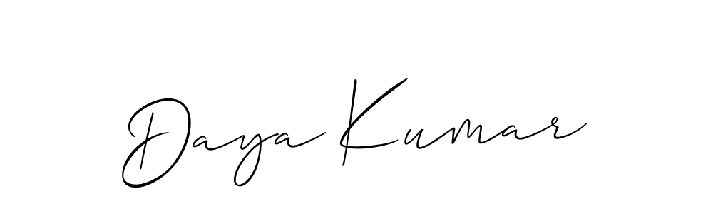 You should practise on your own different ways (Allison_Script) to write your name (Daya Kumar) in signature. don't let someone else do it for you. Daya Kumar signature style 2 images and pictures png