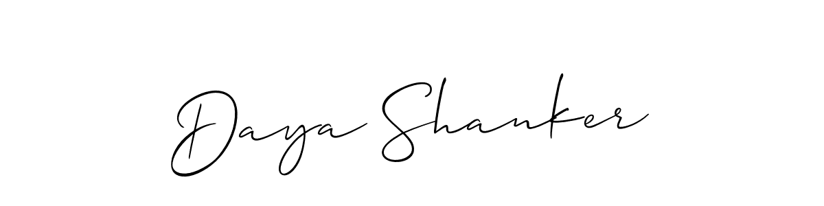 It looks lik you need a new signature style for name Daya Shanker. Design unique handwritten (Allison_Script) signature with our free signature maker in just a few clicks. Daya Shanker signature style 2 images and pictures png