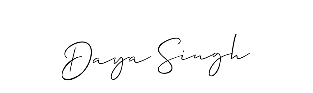 Daya Singh stylish signature style. Best Handwritten Sign (Allison_Script) for my name. Handwritten Signature Collection Ideas for my name Daya Singh. Daya Singh signature style 2 images and pictures png