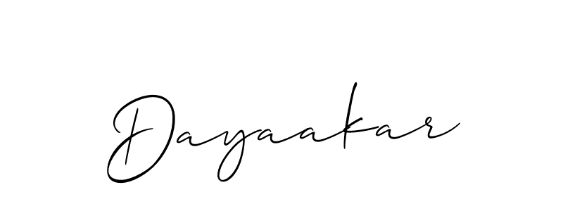 Dayaakar stylish signature style. Best Handwritten Sign (Allison_Script) for my name. Handwritten Signature Collection Ideas for my name Dayaakar. Dayaakar signature style 2 images and pictures png