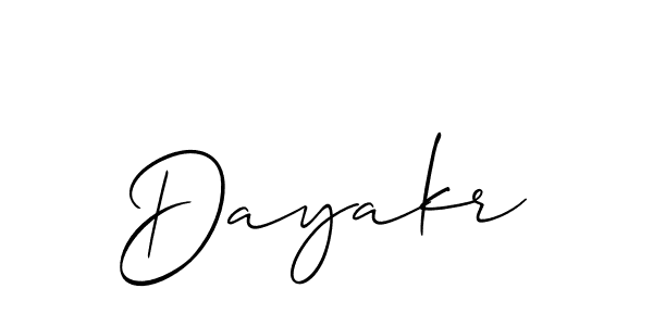 Also You can easily find your signature by using the search form. We will create Dayakr name handwritten signature images for you free of cost using Allison_Script sign style. Dayakr signature style 2 images and pictures png