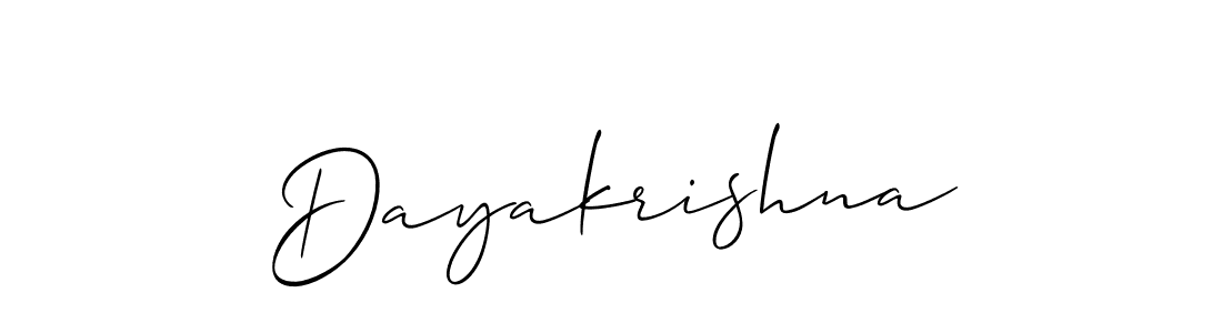 Make a short Dayakrishna signature style. Manage your documents anywhere anytime using Allison_Script. Create and add eSignatures, submit forms, share and send files easily. Dayakrishna signature style 2 images and pictures png
