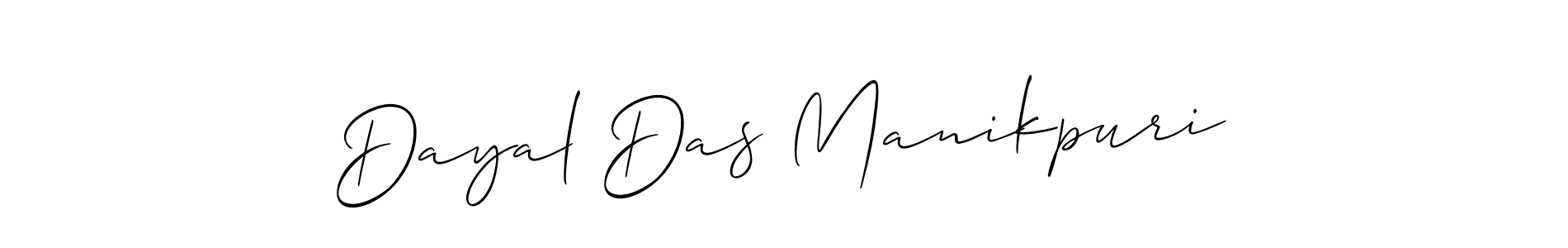 This is the best signature style for the Dayal Das Manikpuri name. Also you like these signature font (Allison_Script). Mix name signature. Dayal Das Manikpuri signature style 2 images and pictures png