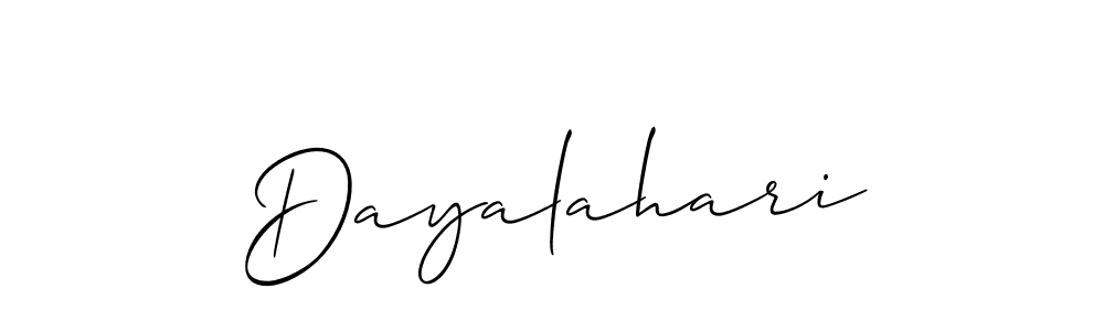Design your own signature with our free online signature maker. With this signature software, you can create a handwritten (Allison_Script) signature for name Dayalahari. Dayalahari signature style 2 images and pictures png