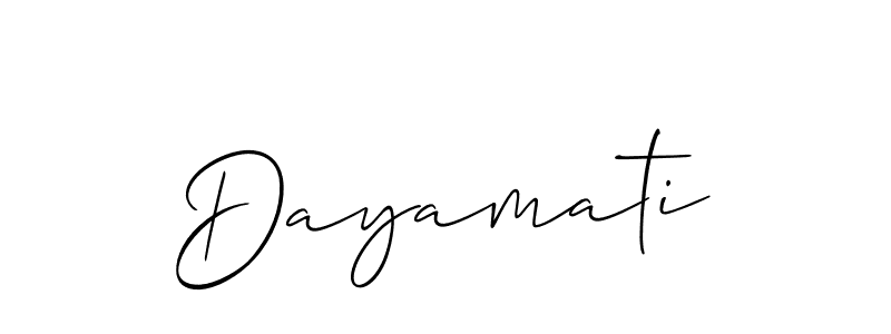 if you are searching for the best signature style for your name Dayamati. so please give up your signature search. here we have designed multiple signature styles  using Allison_Script. Dayamati signature style 2 images and pictures png