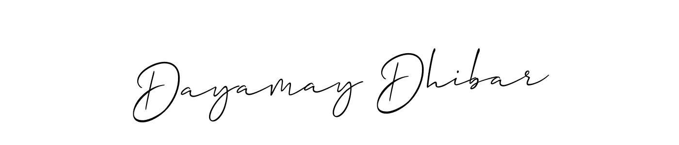 if you are searching for the best signature style for your name Dayamay Dhibar. so please give up your signature search. here we have designed multiple signature styles  using Allison_Script. Dayamay Dhibar signature style 2 images and pictures png