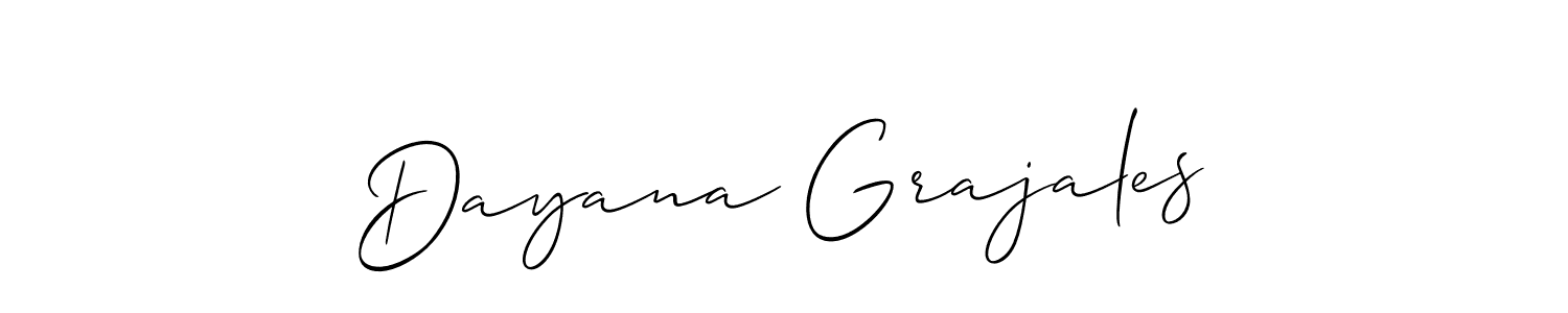 if you are searching for the best signature style for your name Dayana Grajales. so please give up your signature search. here we have designed multiple signature styles  using Allison_Script. Dayana Grajales signature style 2 images and pictures png
