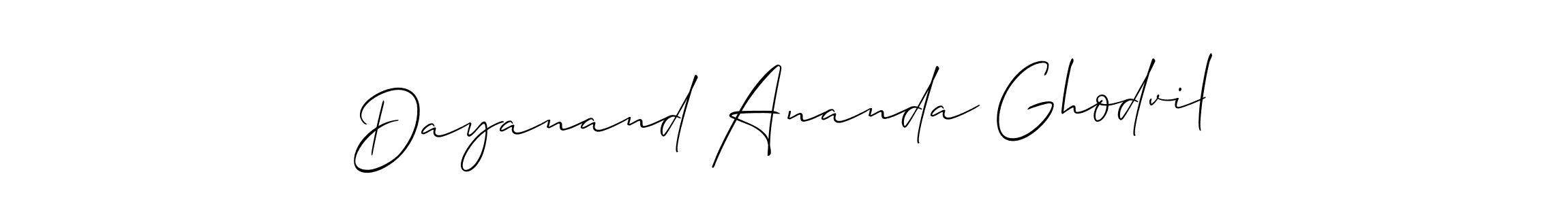 Also we have Dayanand Ananda Ghodvil name is the best signature style. Create professional handwritten signature collection using Allison_Script autograph style. Dayanand Ananda Ghodvil signature style 2 images and pictures png
