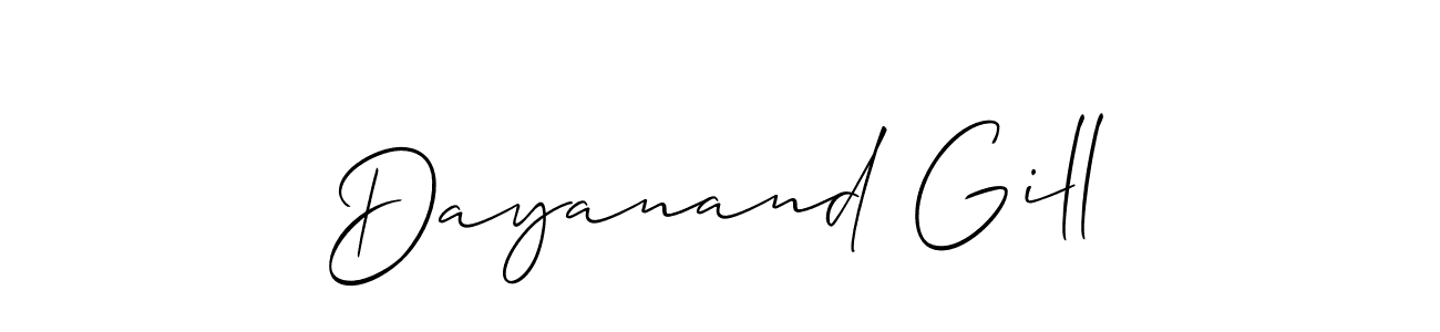 Make a beautiful signature design for name Dayanand Gill. Use this online signature maker to create a handwritten signature for free. Dayanand Gill signature style 2 images and pictures png