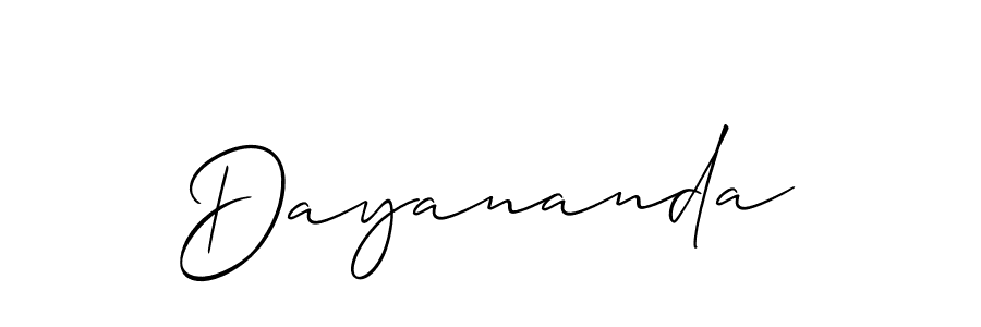 Also we have Dayananda name is the best signature style. Create professional handwritten signature collection using Allison_Script autograph style. Dayananda signature style 2 images and pictures png