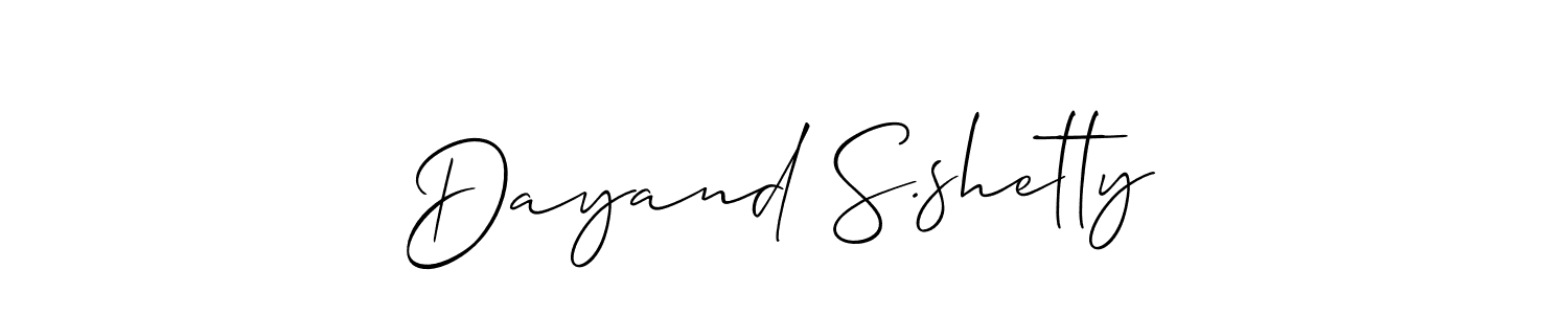 Best and Professional Signature Style for Dayand S.shetty. Allison_Script Best Signature Style Collection. Dayand S.shetty signature style 2 images and pictures png