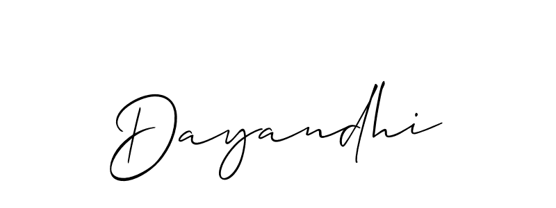 Design your own signature with our free online signature maker. With this signature software, you can create a handwritten (Allison_Script) signature for name Dayandhi. Dayandhi signature style 2 images and pictures png