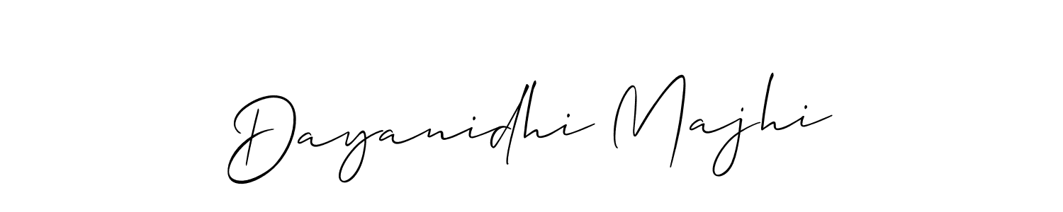 Create a beautiful signature design for name Dayanidhi Majhi. With this signature (Allison_Script) fonts, you can make a handwritten signature for free. Dayanidhi Majhi signature style 2 images and pictures png