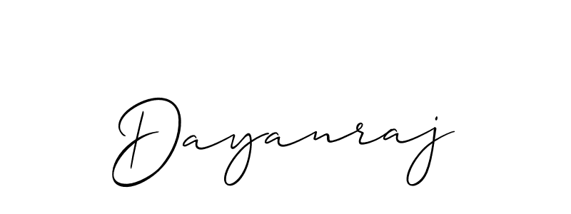 Use a signature maker to create a handwritten signature online. With this signature software, you can design (Allison_Script) your own signature for name Dayanraj. Dayanraj signature style 2 images and pictures png