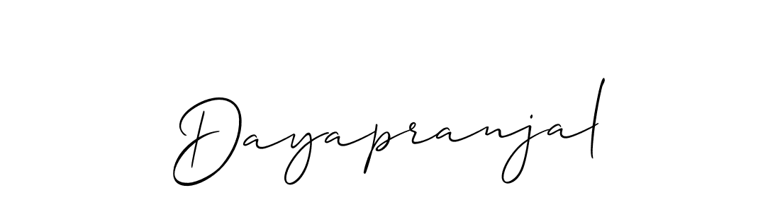 You should practise on your own different ways (Allison_Script) to write your name (Dayapranjal) in signature. don't let someone else do it for you. Dayapranjal signature style 2 images and pictures png