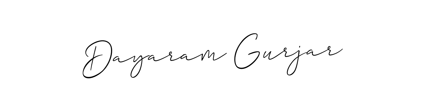 You should practise on your own different ways (Allison_Script) to write your name (Dayaram Gurjar) in signature. don't let someone else do it for you. Dayaram Gurjar signature style 2 images and pictures png