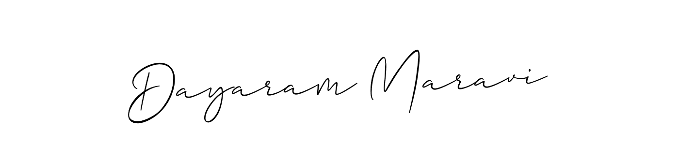Use a signature maker to create a handwritten signature online. With this signature software, you can design (Allison_Script) your own signature for name Dayaram Maravi. Dayaram Maravi signature style 2 images and pictures png