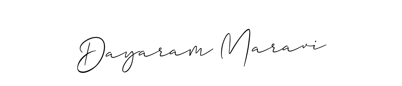 Use a signature maker to create a handwritten signature online. With this signature software, you can design (Allison_Script) your own signature for name Dayaram Maravi. Dayaram Maravi signature style 2 images and pictures png