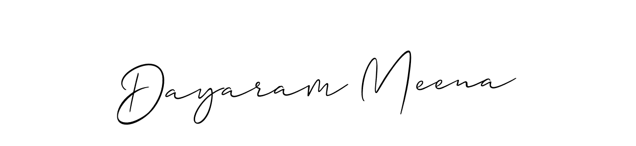 The best way (Allison_Script) to make a short signature is to pick only two or three words in your name. The name Dayaram Meena include a total of six letters. For converting this name. Dayaram Meena signature style 2 images and pictures png