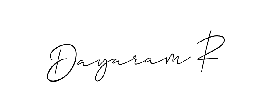 Create a beautiful signature design for name Dayaram R. With this signature (Allison_Script) fonts, you can make a handwritten signature for free. Dayaram R signature style 2 images and pictures png