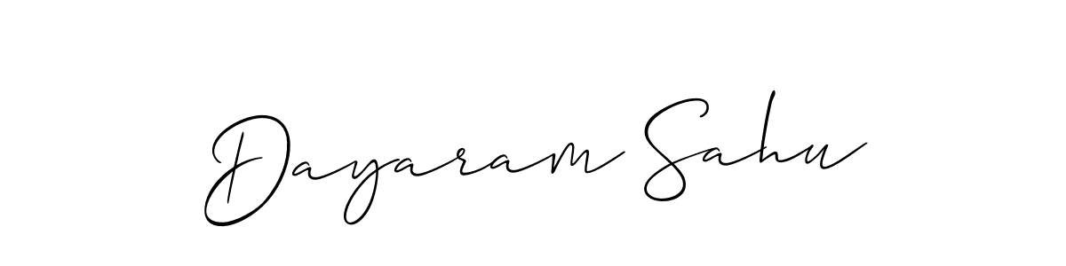 How to make Dayaram Sahu name signature. Use Allison_Script style for creating short signs online. This is the latest handwritten sign. Dayaram Sahu signature style 2 images and pictures png