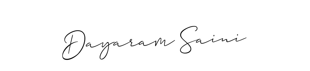 Allison_Script is a professional signature style that is perfect for those who want to add a touch of class to their signature. It is also a great choice for those who want to make their signature more unique. Get Dayaram Saini name to fancy signature for free. Dayaram Saini signature style 2 images and pictures png