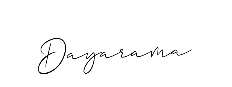 Also we have Dayarama name is the best signature style. Create professional handwritten signature collection using Allison_Script autograph style. Dayarama signature style 2 images and pictures png