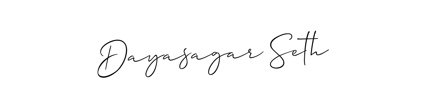 Make a beautiful signature design for name Dayasagar Seth. Use this online signature maker to create a handwritten signature for free. Dayasagar Seth signature style 2 images and pictures png